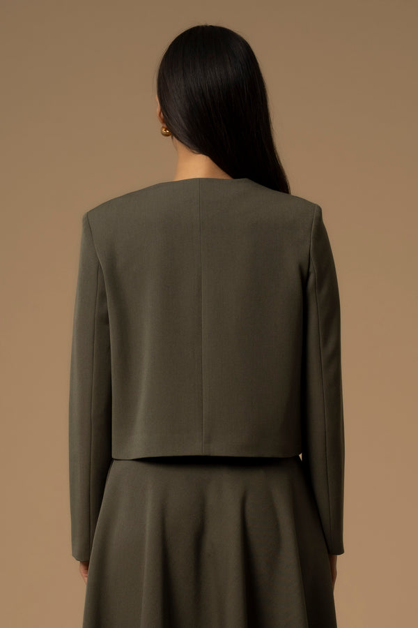 Sophisticated chic short button up jacket - Jacket FYARIS