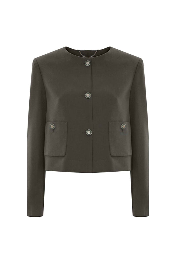 Sophisticated chic short button up jacket - Jacket FYARIS