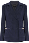 Modern sharp ribbed button closure jacket - Jacket with application APHELIA