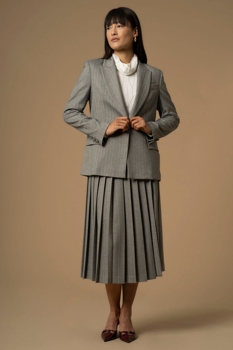 Veste tailleur courte col V revers - Veste GISBERTA