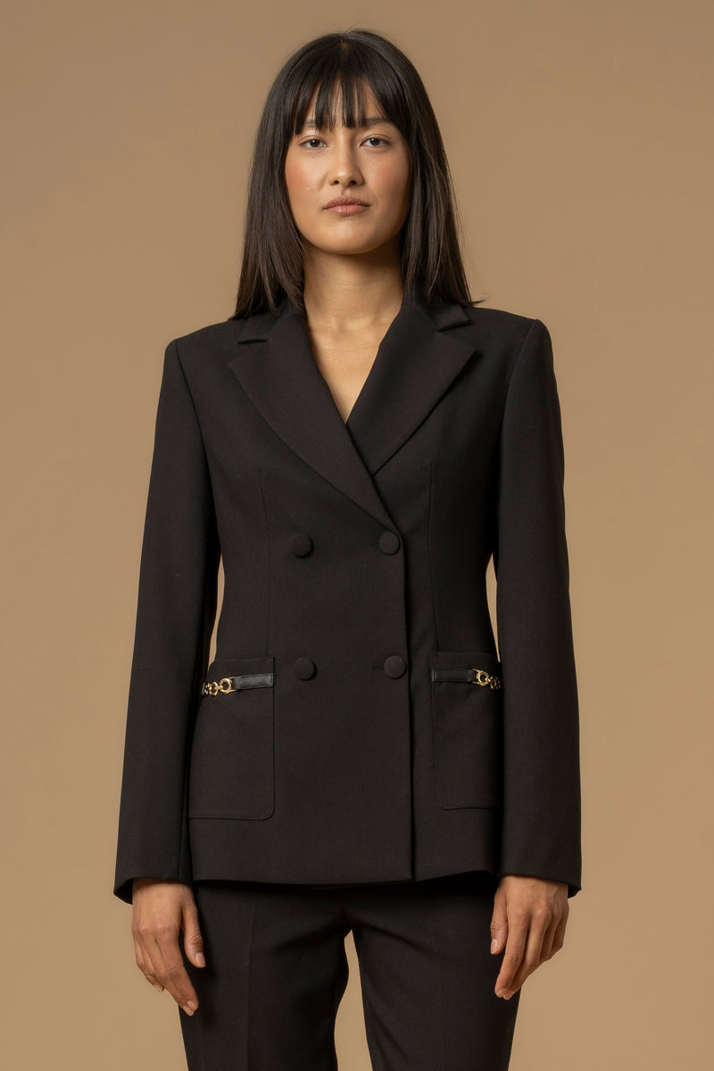 Veste raffinée manches longues col revers - Veste CON APPLICAZIONE CORA