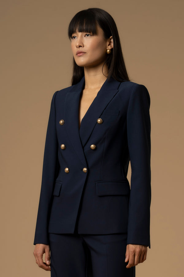 Elegant professional double breasted blazer style jacket - Jacket SAKURA
