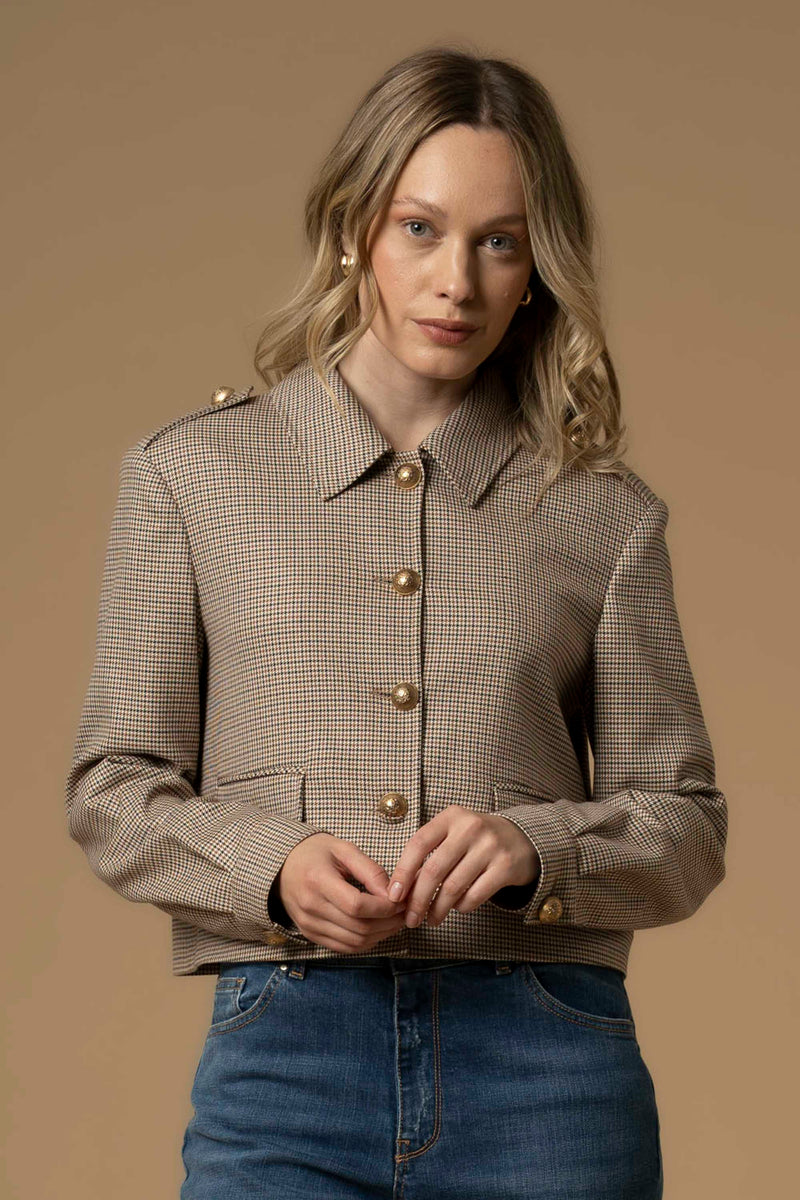 Veste courte col chemisier et manches longues - Veste JENESIO