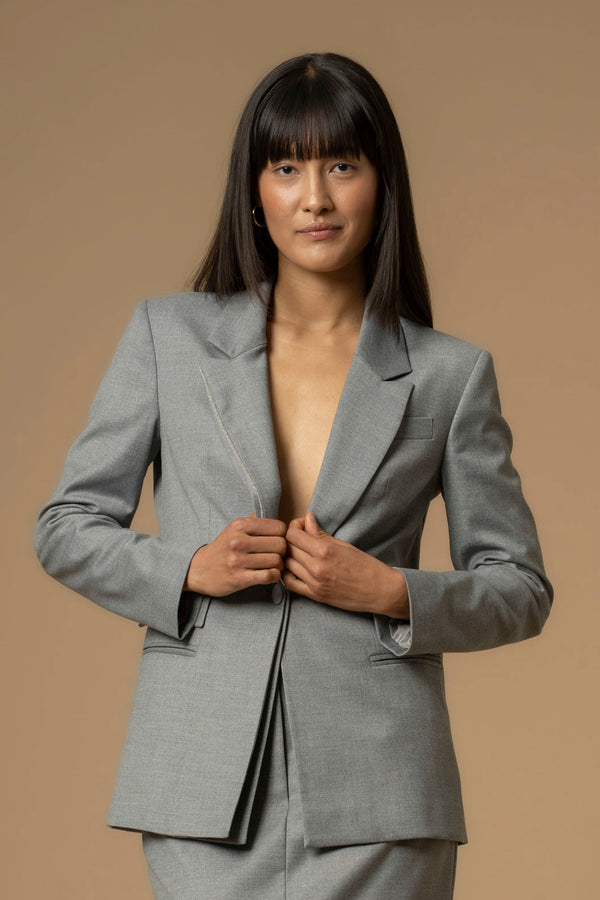Stylish sinle button blazer style jacket - Jacket AMADRI