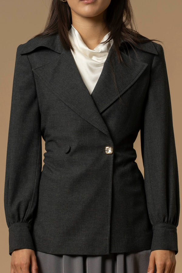 Versatile chic wrap around over waist jacket - Jacket CALDEA
