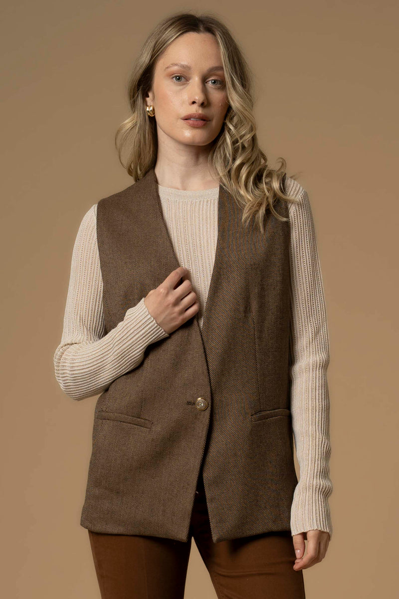 Gilet sans manches coupe large - GILET AURELIANA