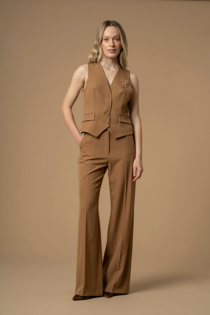 Gilet court style costume sans manches - GILET ELITA