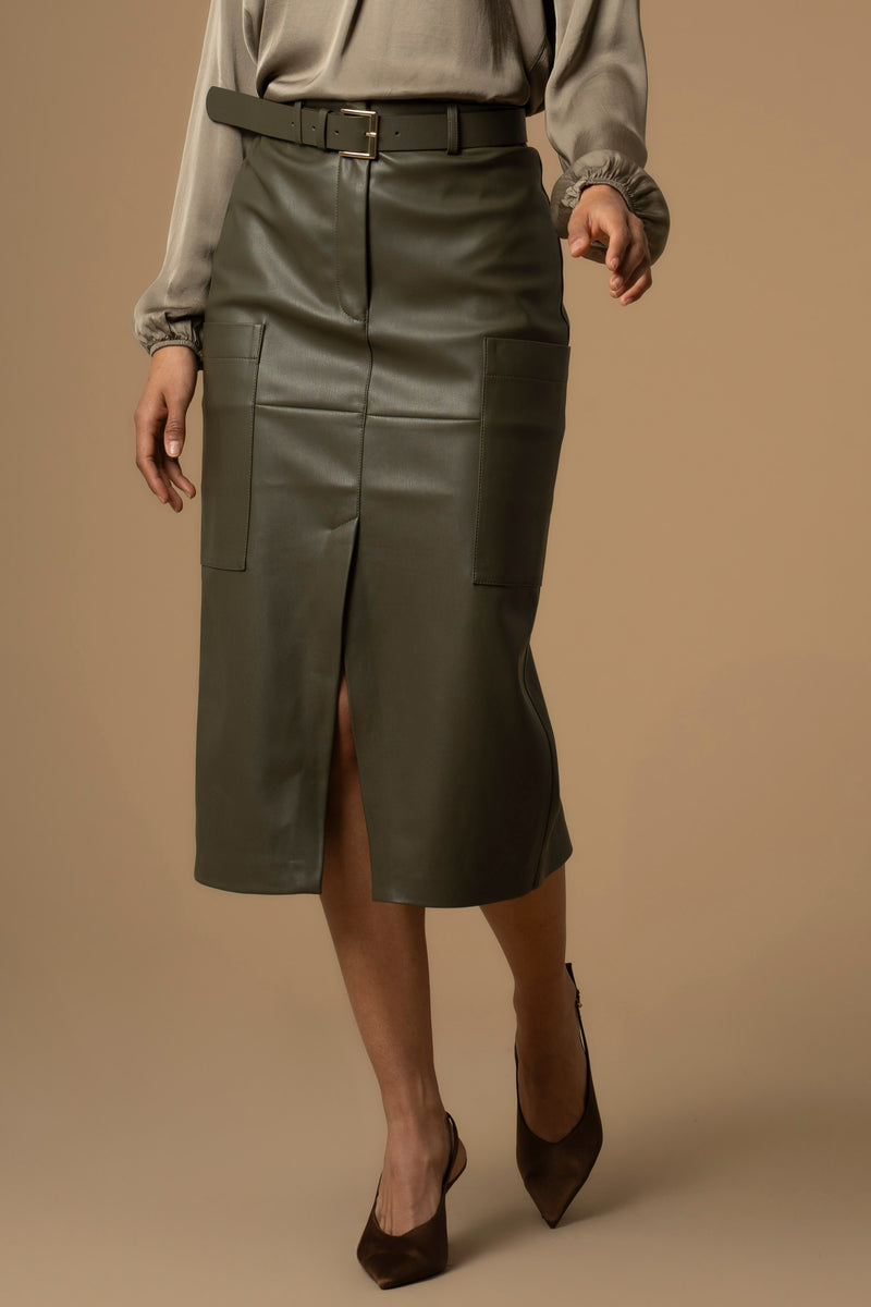 Jupe longueur midi coupe droite - Skirt MADERIN