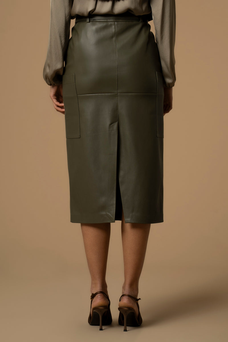 Jupe longueur midi coupe droite - Skirt MADERIN
