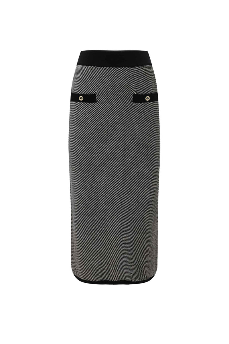 Jupe coupe droite longueur midi - Skirt IN Pull  ERADA