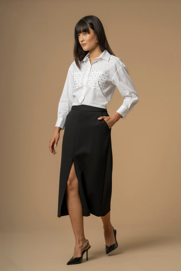 Business style chic long contoured skirt - Skirt NAIARA