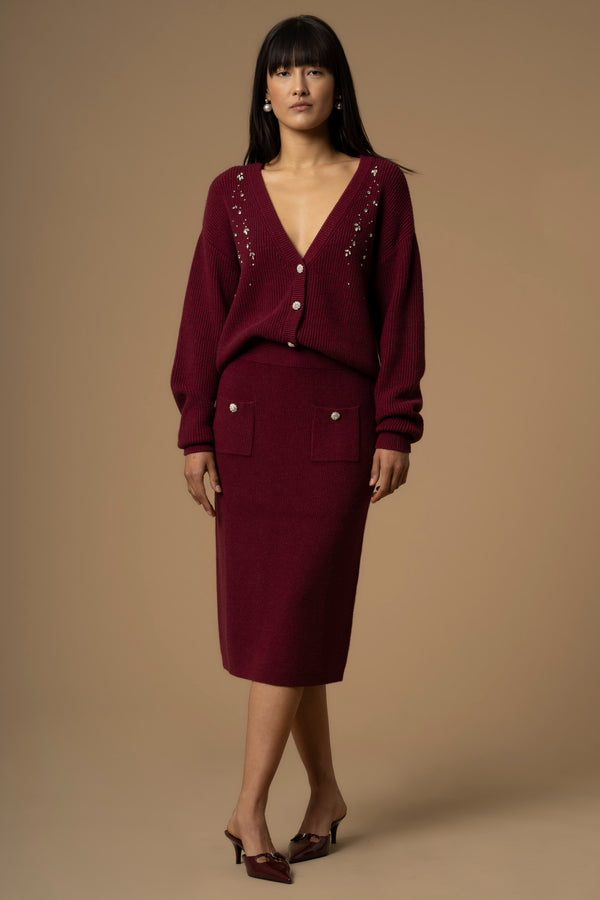 Versatile chic calf length pencil skirt - Skirt Sweater GIOIELLO BACTRA