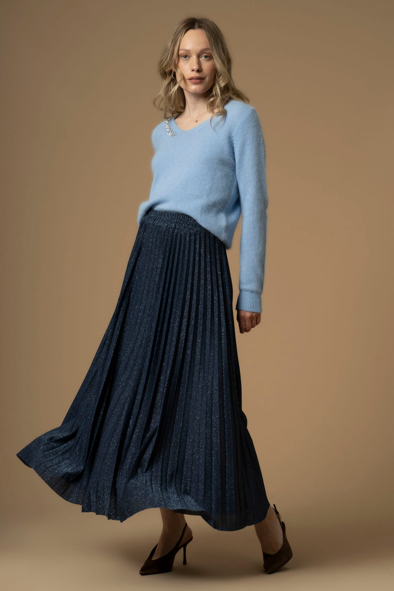 Jupe avec effet plissé longue - Skirt ALEMANNO