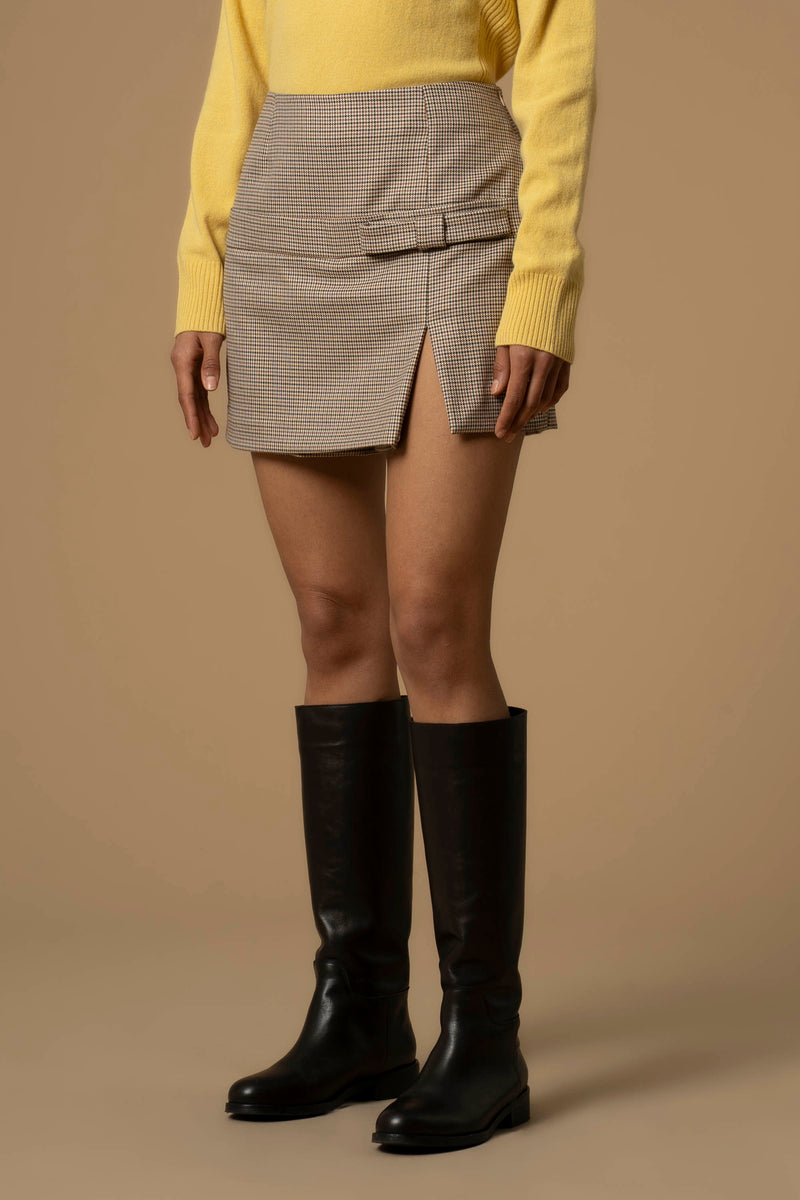 Mini-jupe avec fente coupe droite - Skirt JIMM