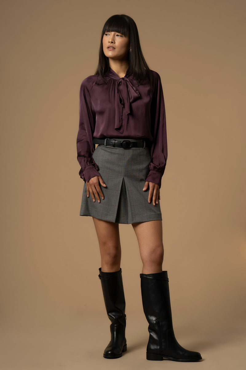 Jupe longue avec fente et ceinture - Skirt ENDRIGO