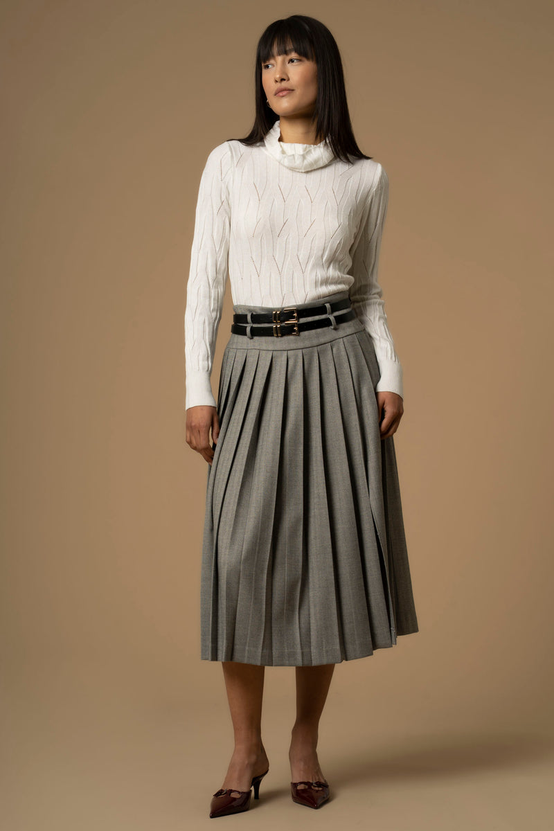Jupe plissée de longueur midi - Skirt GOSWIN