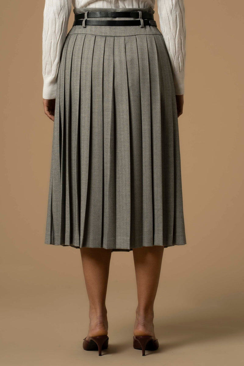 Jupe plissée de longueur midi - Skirt GOSWIN