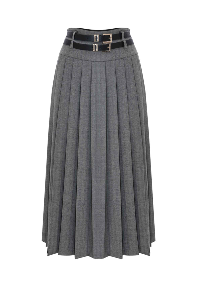 Jupe plissée de longueur midi - Skirt GOSWIN