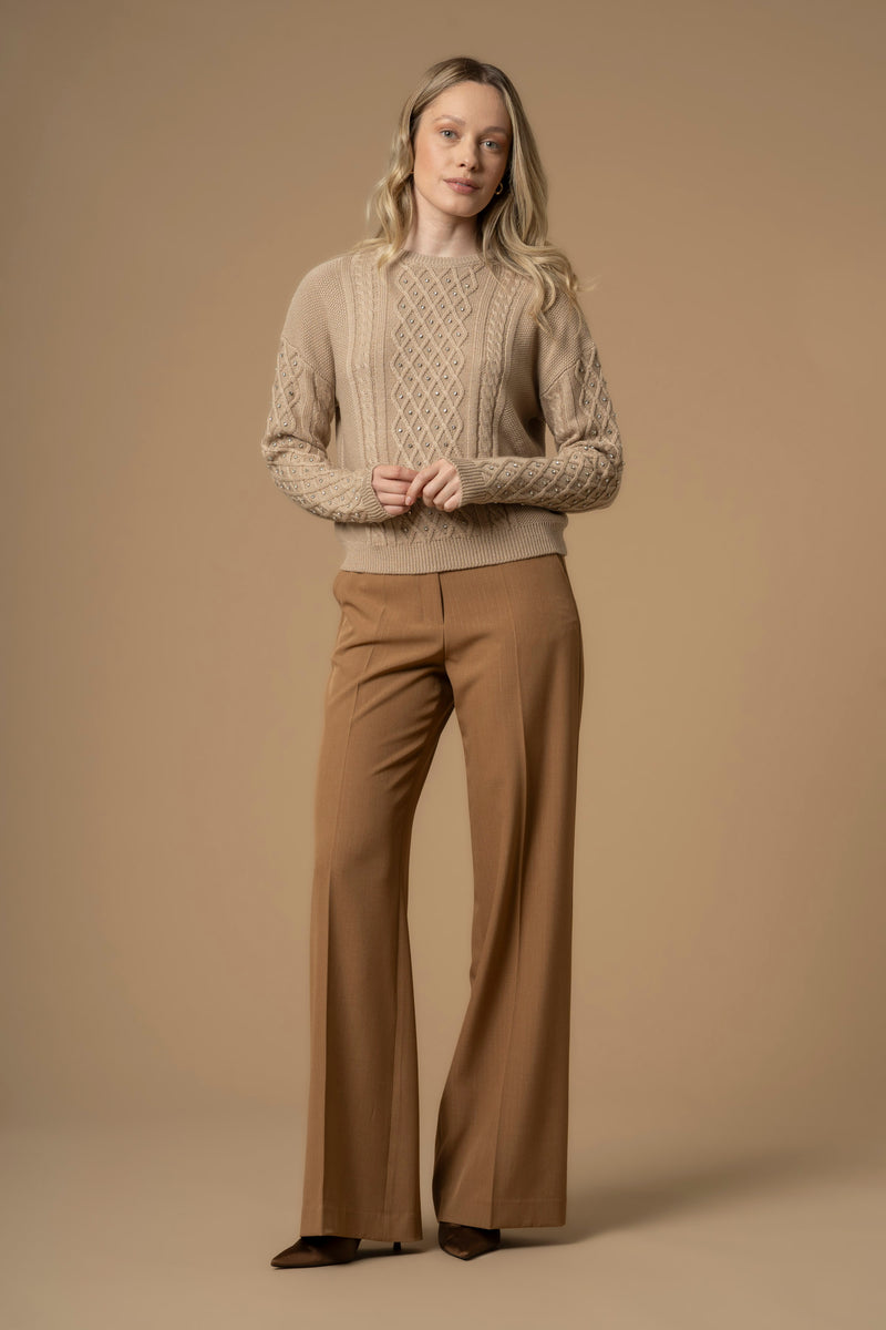 Pull manches longues détails strass - Pull  M/L EMILIANA