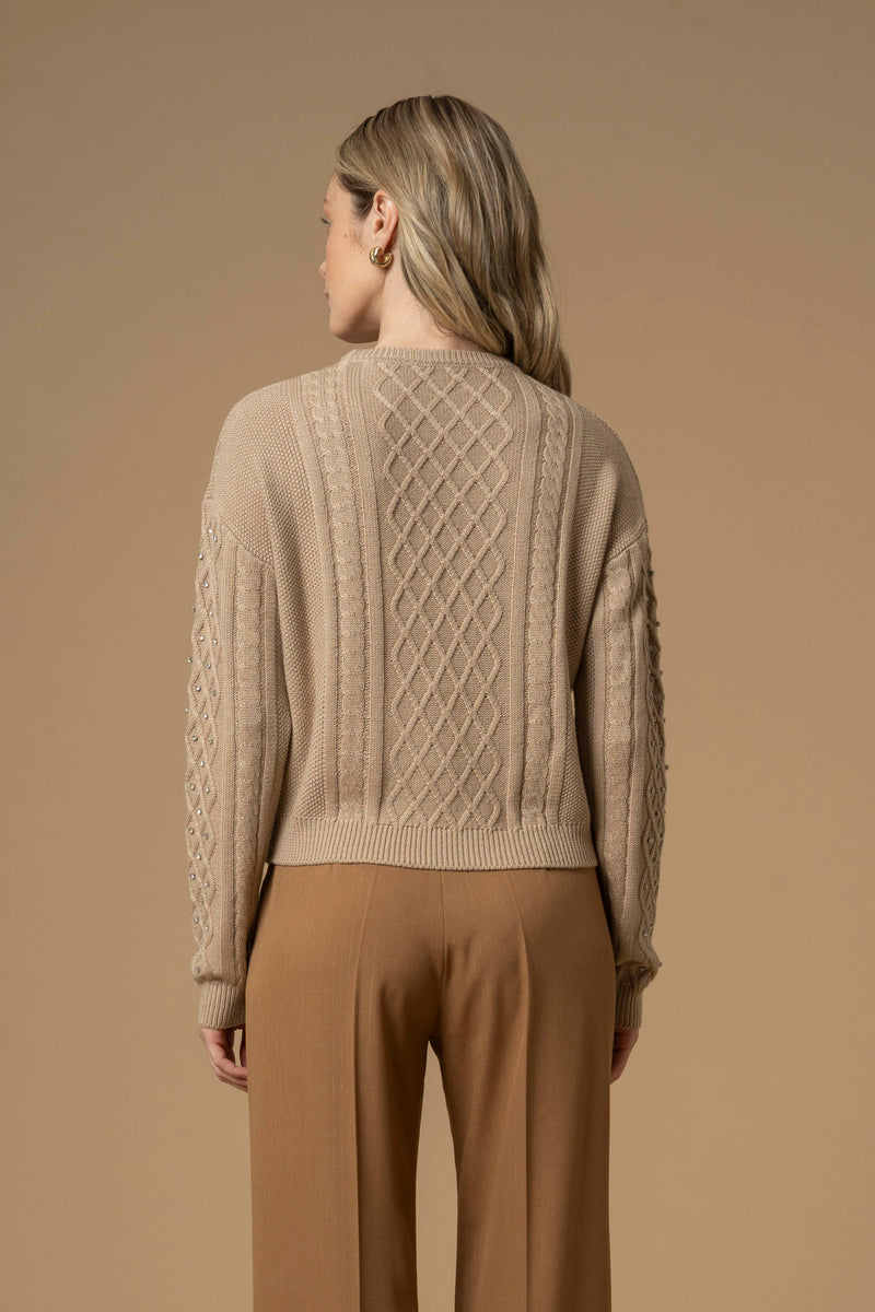 Pull manches longues détails strass - Pull  M/L EMILIANA