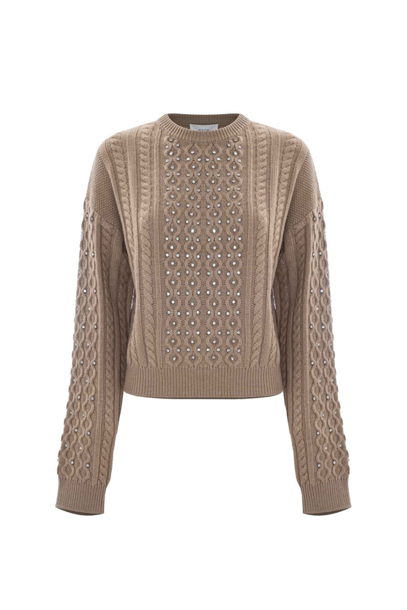 Pull manches longues détails strass - Pull  M/L EMILIANA