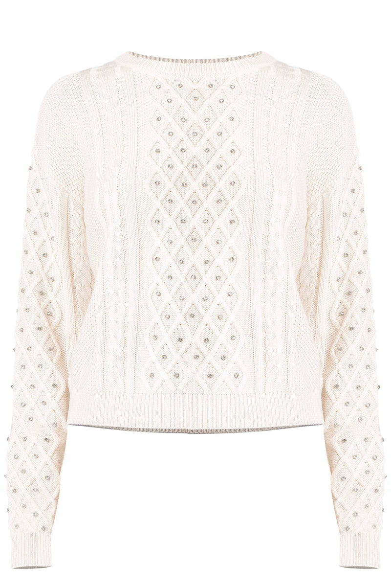 Maglia lavorata con punti luce - Maglia M/L Emiliana