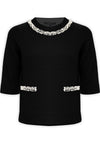 Chic relaxed three quarter sleeved sweatshirt - Sweater ANOUSKA