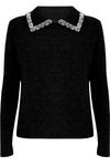 Maglia con colletto a punta e perle - Maglia M/L Aralda