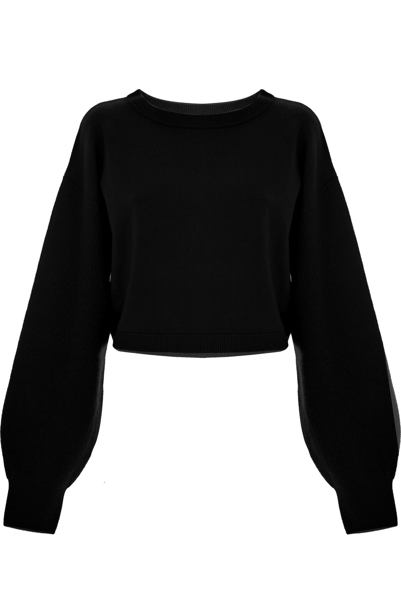 Maglia crop in lana e cachemire - Maglia M/L Ane
