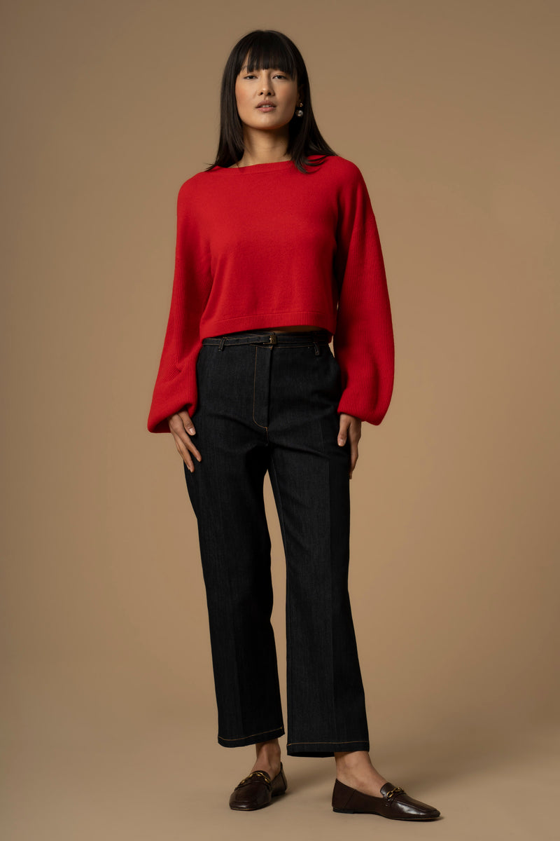 Maglia crop in lana e cachemire - Maglia M/L Ane