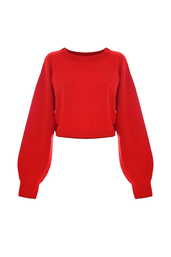 Maglia crop in lana e cachemire - Maglia M/L Ane