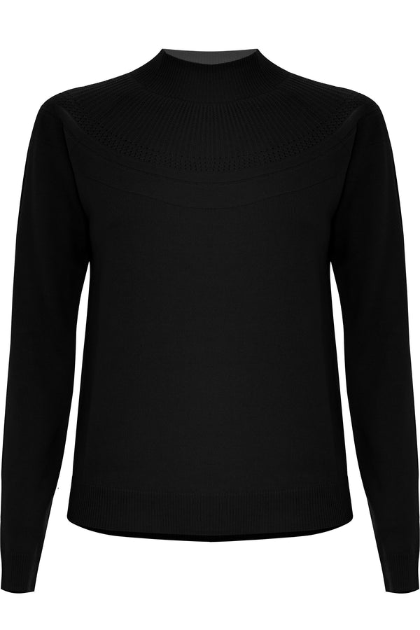 Delicate chic long sleeve close neck sweatshirt - Sweater CASPER