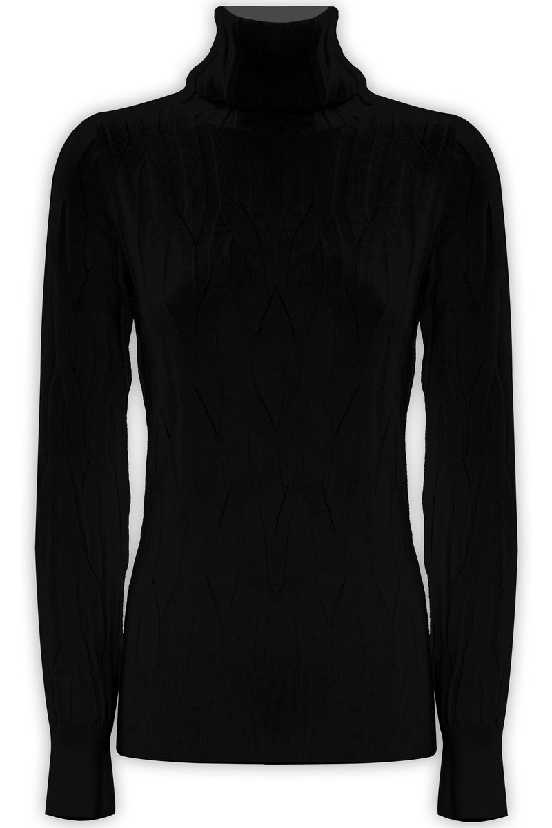 Camiseta cuello alto punto trenzado - Camiseta DASIO