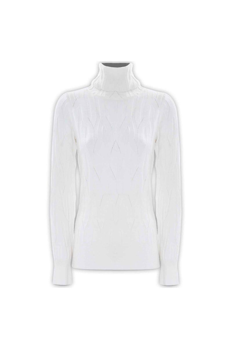 Elegant rolled neck long sleeved sweatshirt - Sweater DASIO