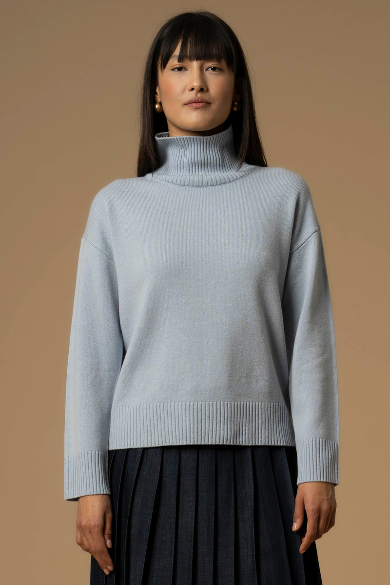 Maglia con collo alto a costine - Maglia M/L Marleen