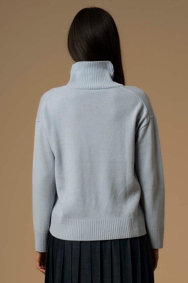 Maglia con collo alto a costine - Maglia M/L Marleen