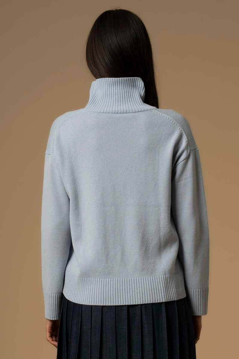 Maglia con collo alto a costine - Maglia M/L Marleen