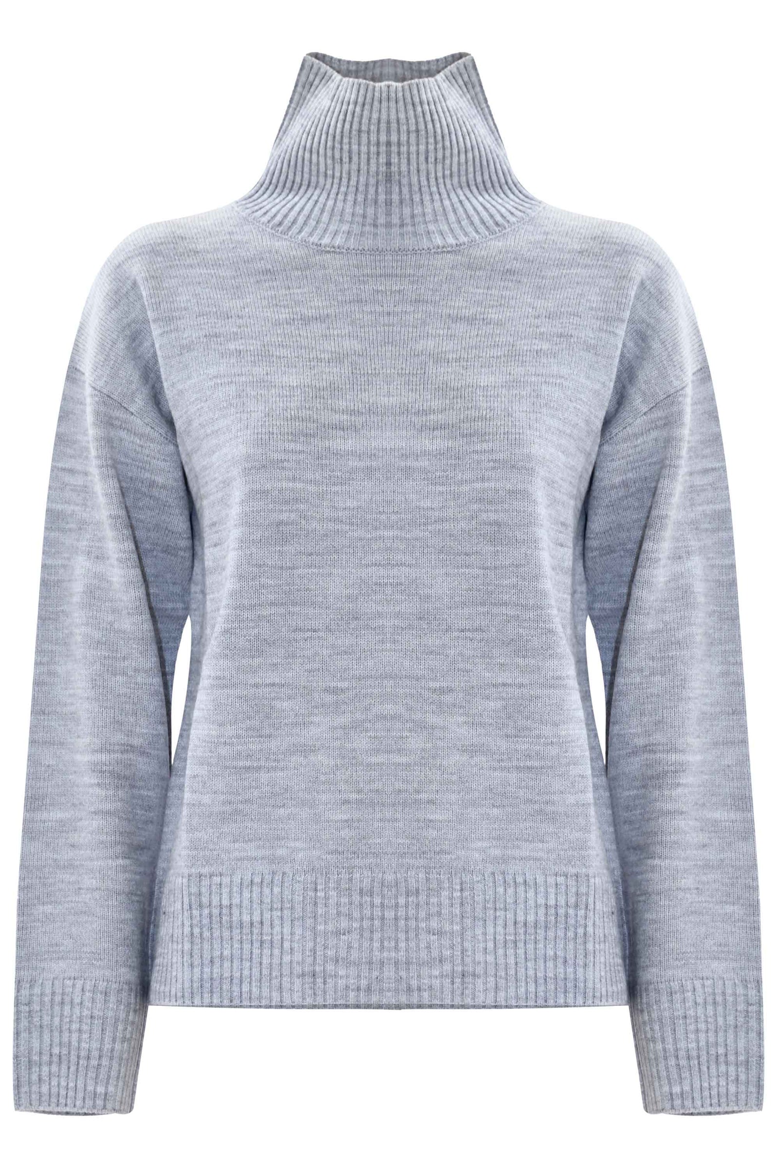 Casual chic long sleeved high neck sweatshirt - Sweater MARLEEN