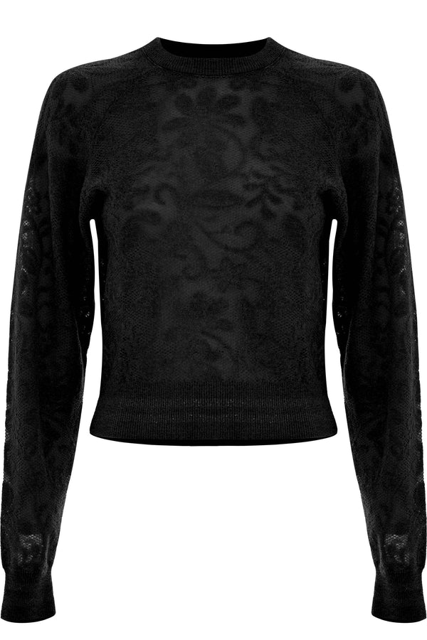 Pull court col rond effet ajouré - Pull  M/L GIOLE