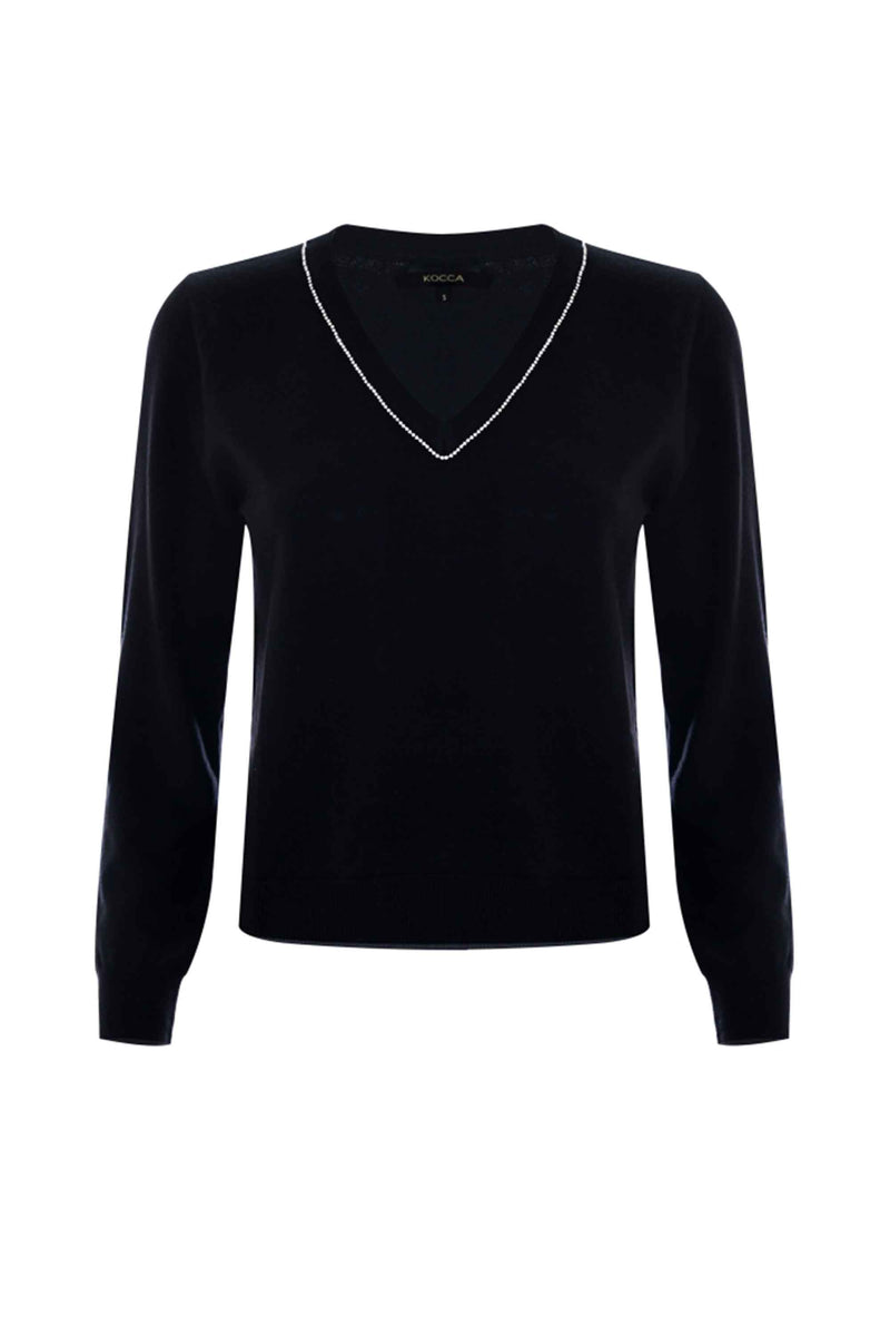 Pull manches longues à col V - Pull  M/L JORINDA