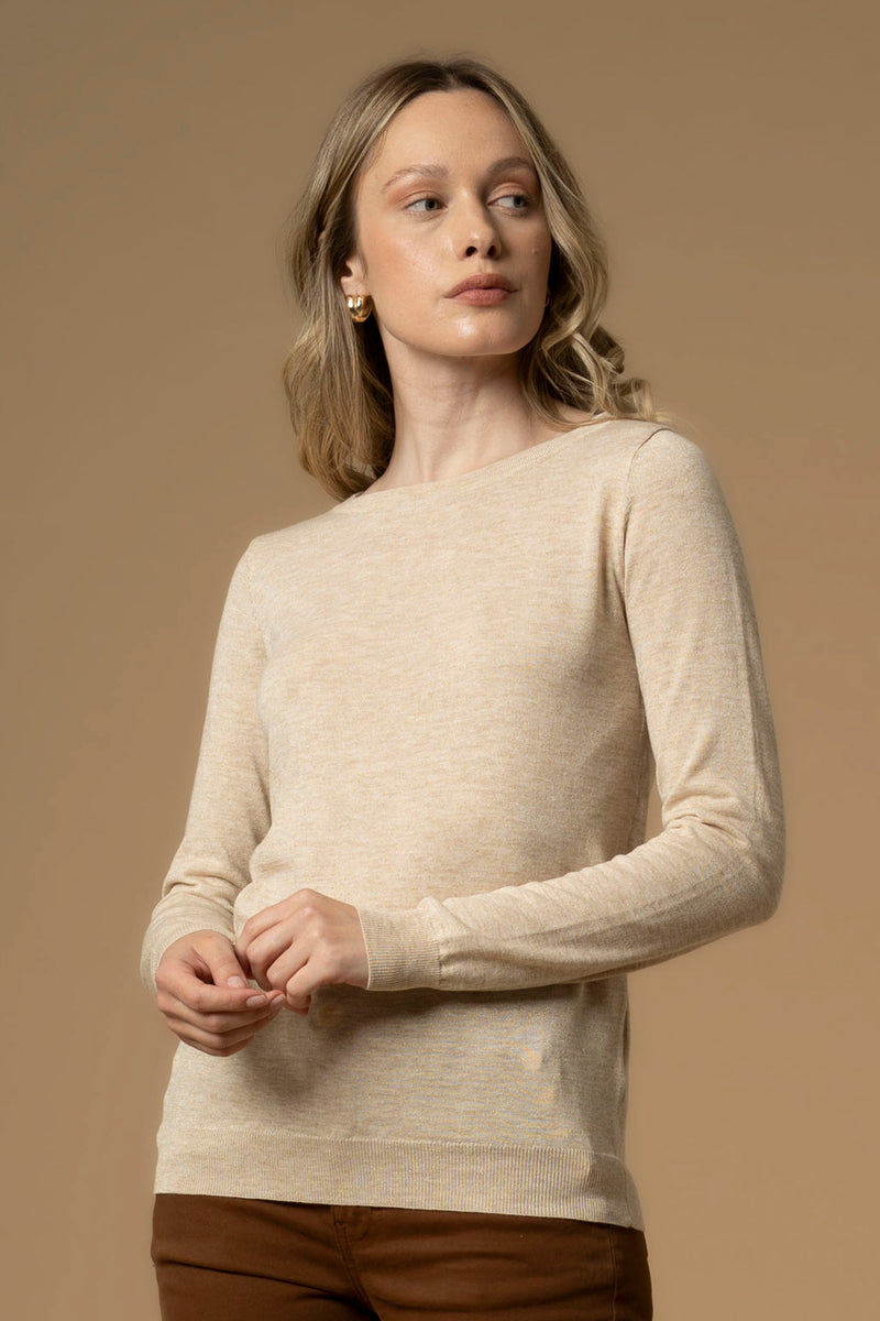 Pull encolure ronde à manches longues - Pull  M/L MARTINE