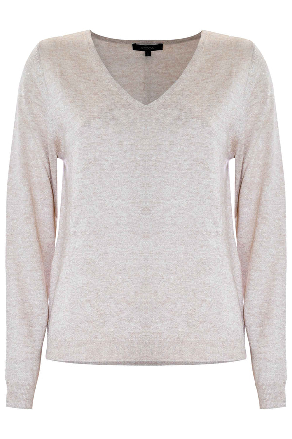 Classic stylish v neck long sleeved sweater - Sweater MASSIMA