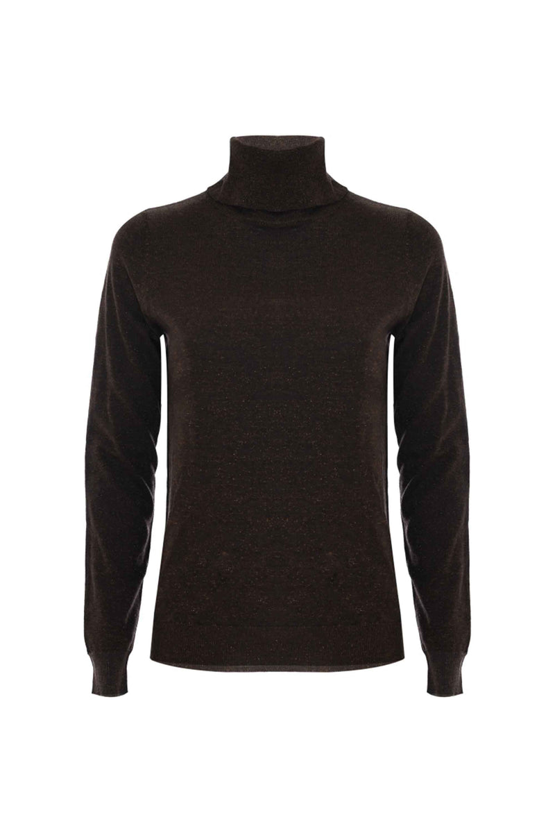 Maglia a collo alto in lurex - Maglia M/L Mauricia