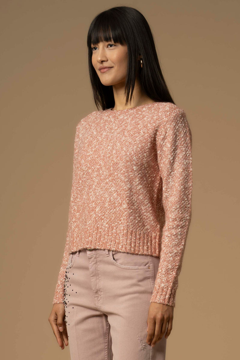 Maglia corta con trama melange - Maglia M/L Mielina