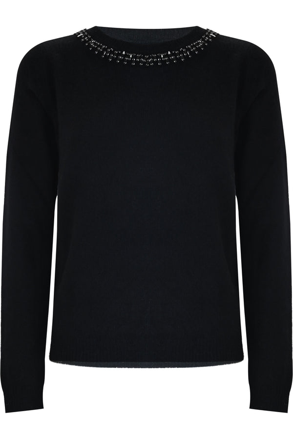 Maglia con collier in pietre - Maglia M/L Con Applicazione Baylees