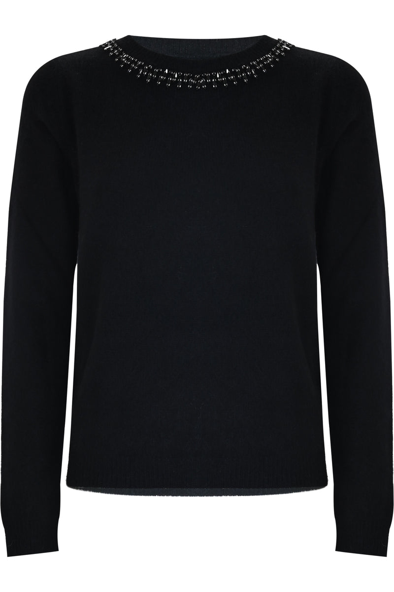 Maglia con collier in pietre - Maglia M/L Con Applicazione Baylees