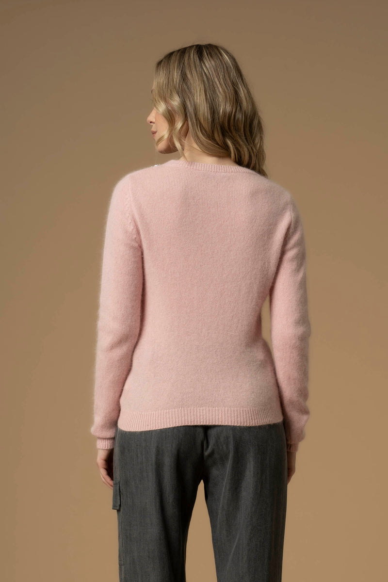 Maglia con collier in pietre - Maglia M/L Con Applicazione Baylees