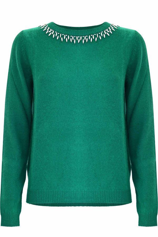 Maglia con collier in pietre - Maglia M/L Con Applicazione Baylees