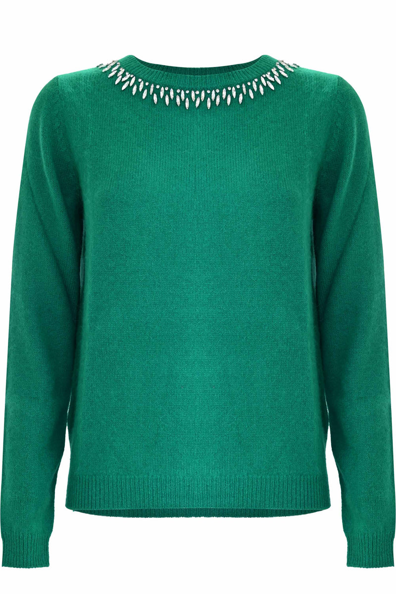 Maglia con collier in pietre - Maglia M/L Con Applicazione Baylees