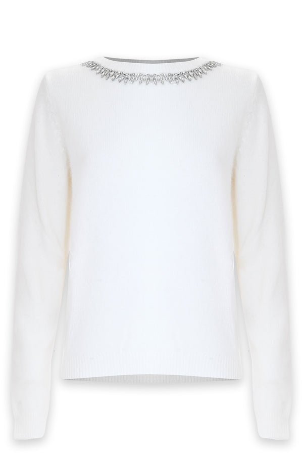 Maglia con collier in pietre - Maglia M/L Con Applicazione Baylees